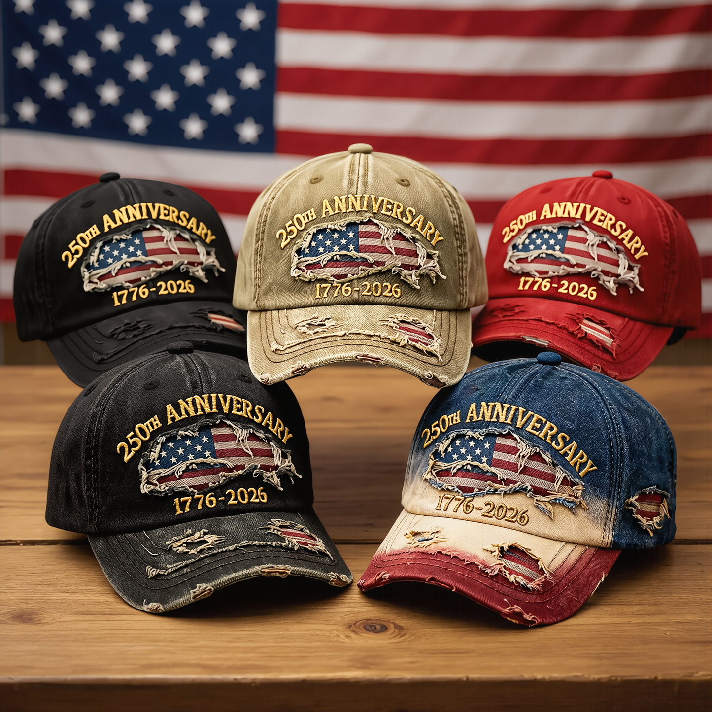 🔥Hot Sell 🇺🇸 Limited Edition ✨2026 USA 250th Anniversary Patriotic Hat – Vintage Heritage Baseball Cap (1776–2026)