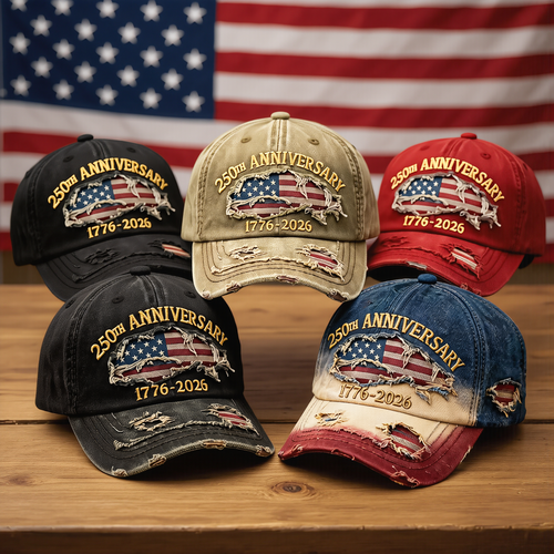 🔥Hot Sell 🇺🇸 Limited Edition ✨2026 USA 250th Anniversary Patriotic Hat – Vintage Heritage Baseball Cap (1776–2026)