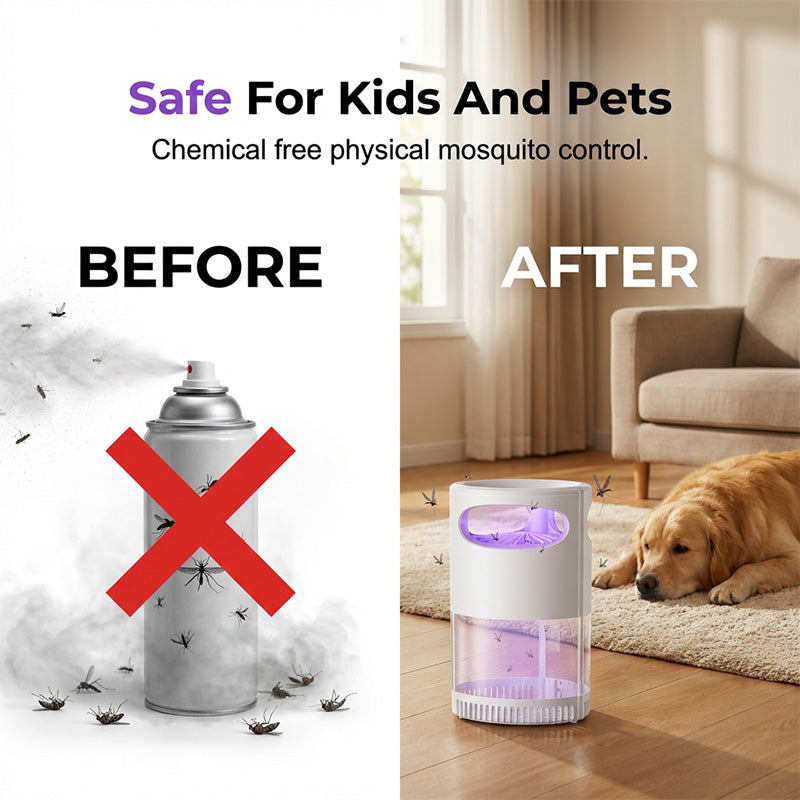 🌙HOT SALE 50% OFF🔥Quiet UV Mosquito Trap – Chemical-Free & Safe for Kids & Pets🦟